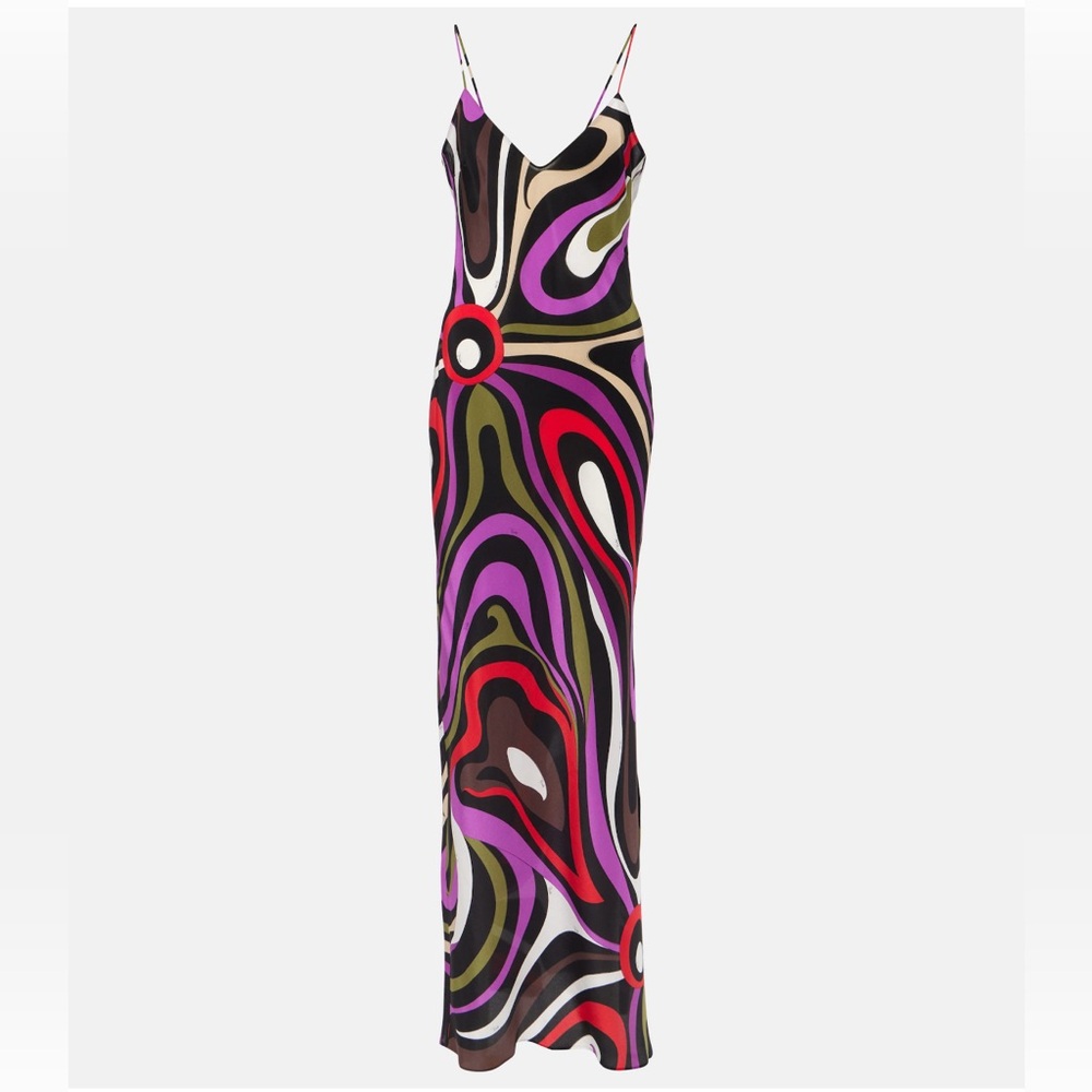 Pucci Marmo silk crêpe de chine maxi dress